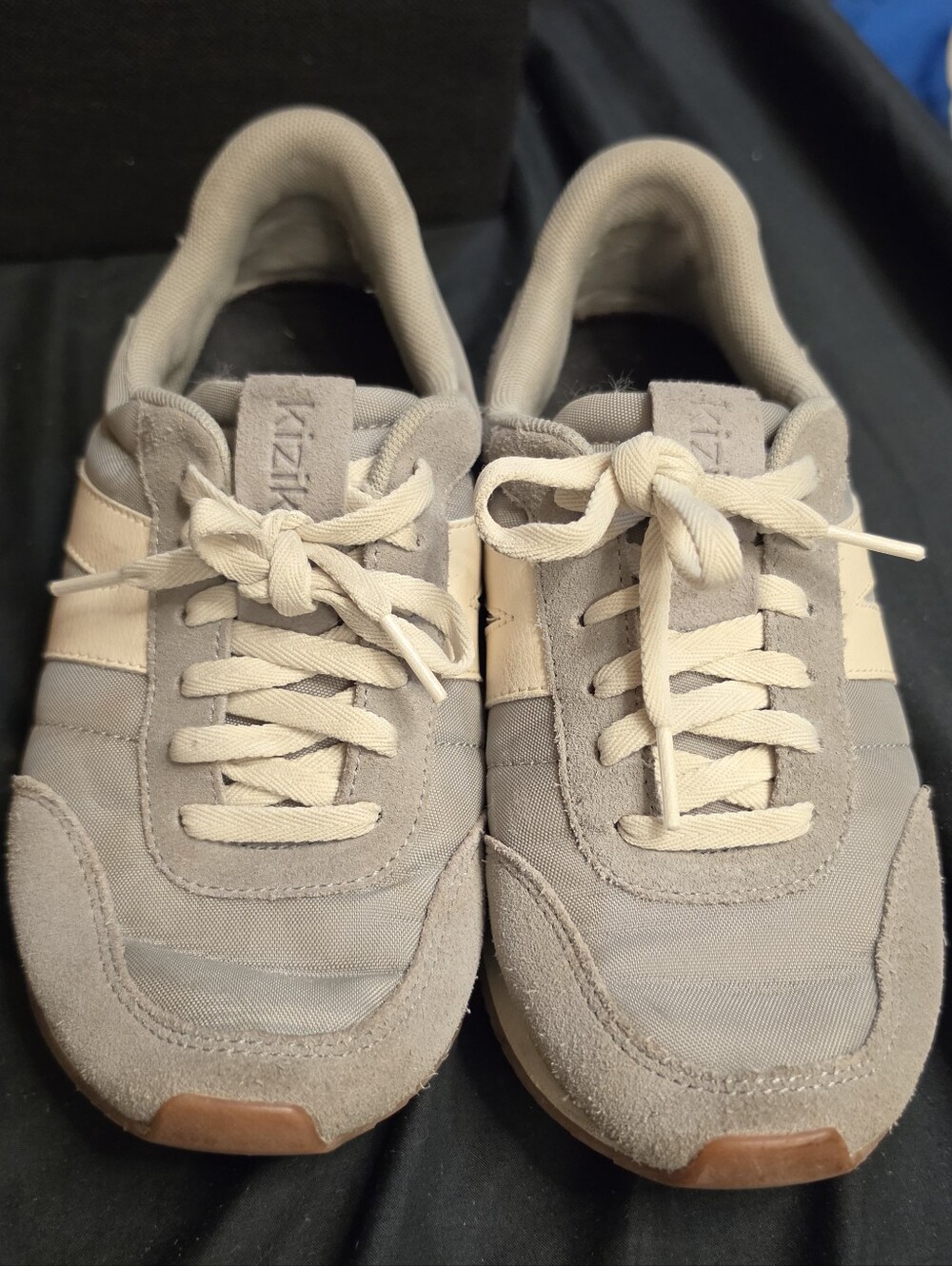 Womens Casual Runner Shoes in Gray and Cream